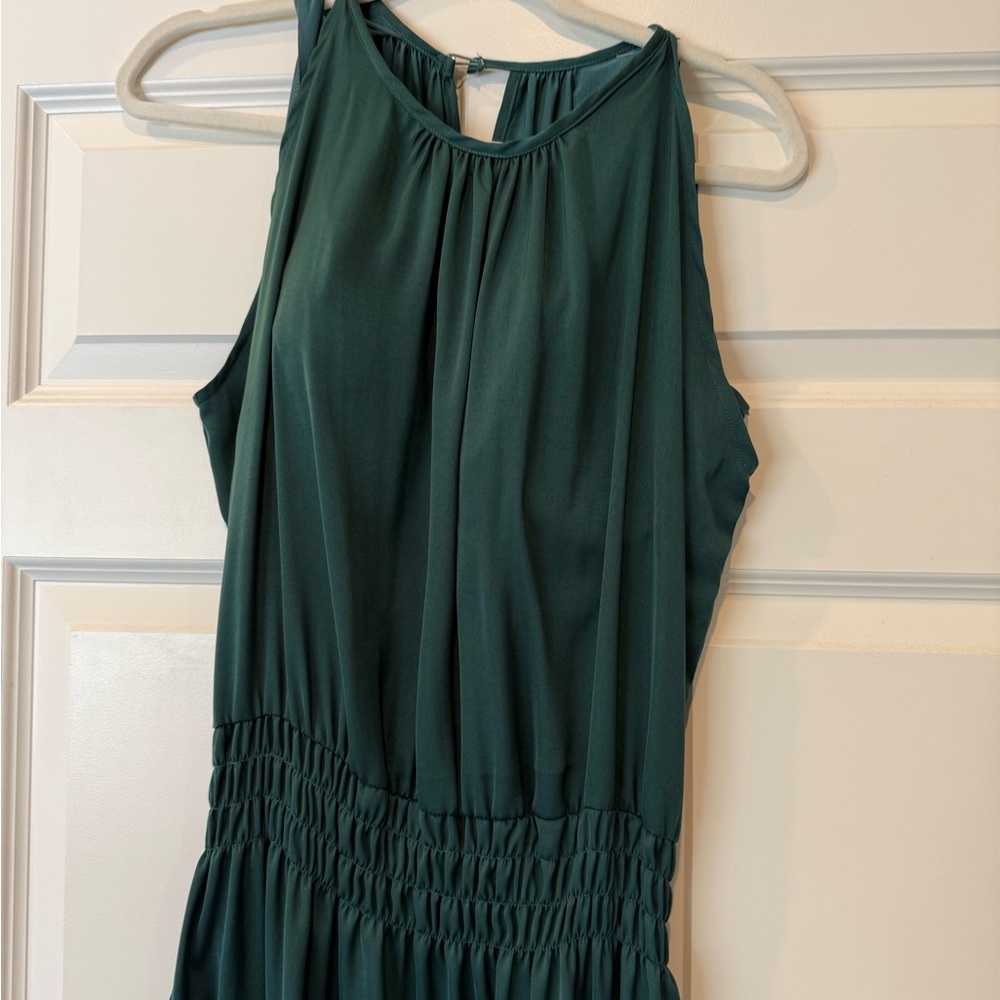 Elegant Green Sleeveless Dress